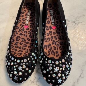 Steve Madden Black Kids Dress Shoes with Sparkling Accents size 2